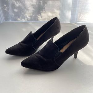Transit High Heel Black Covered Shoes Women Size 8.5